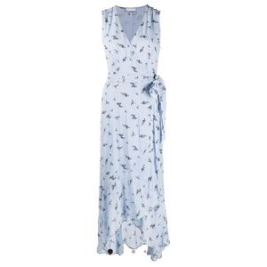 Ganni Floral Wrap Dress